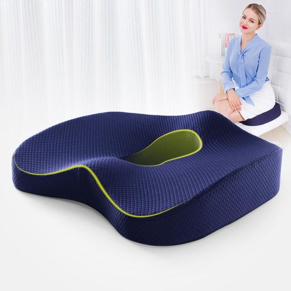 Oreiller en mousse à mémoire de forme, siège orthopédique, Coccyx, chaise de bureau, voiture, fauteuil roulant, Massage des hanches, coussin de vertèbres