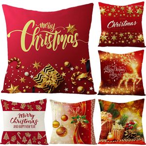 Kussen Merry Christmas Cover Decorations for Home 2022 Cristmas Ornament Case Xmas Navidad Jaargeschenken