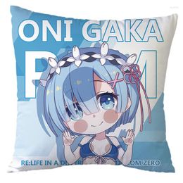 Oreiller MGF FGO Anime Coussin Cosplay Décor À La Maison 45x45 cm Jeanne D'arc Rem Asuna Kasugano Sora Carré Handback Oreillers