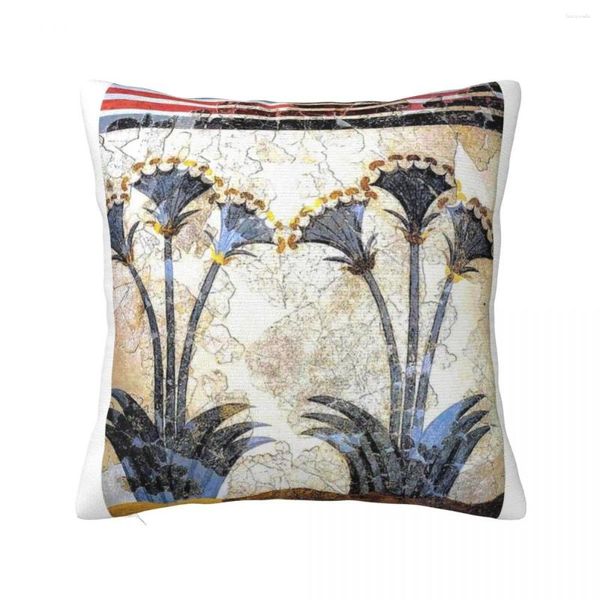 Oreiller des jonquilles de la mer Minoan Lies lys fresco jet de Noël Supplies canapés couvre les couvre-couvertures S