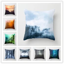 Pillow Mist Series Forest Skin Cover Office Office Home Decoration 40x40cm