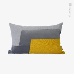 Oreiller Modèle pièce décorative jaune gris couride frappe canapé canapé carré chambre lombaire jardin