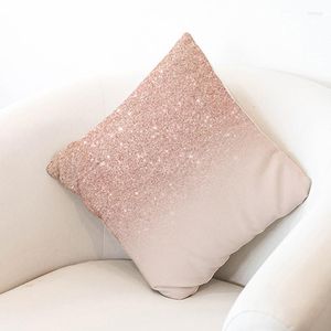 Oreiller Moderne 45x45cm Couverture Rose Or Géométrique Super Doux Polyester Cas Lash Glitter Ananas Décor À La Maison