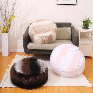 Oreiller moderne créativité en peluche tabouret de canapé futon mat gonflable portable rond tabouret européen style zm1102