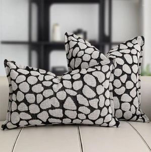 Oreiller moderne mode abstrait géométrique noir carré coussin/almofadas cas 30x50 45 confortable Simple couverture maison Decore