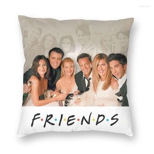 Almohada moderna y divertida serie de televisión Friends, funda de sofá, funda de terciopelo, decoración