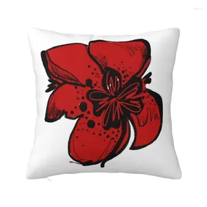 Oreiller moderne Graffiti fleurs couverture pour canapé velours plantes aquarelles jeter étui