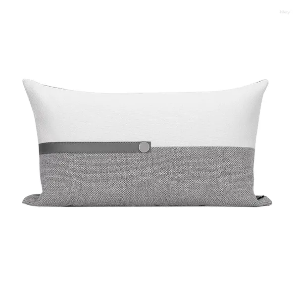 Almohada Moderna nórdica Cubiertas de sofá blanca gris decorativo s para sala de estar silla de oficina decoración del hogar