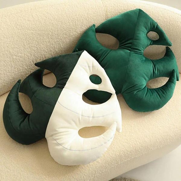 Almohada platillo moderno adorno suave sofá en forma de planta verde esponjosa