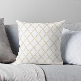 Oreiller motif marocain quatrefoil: mousseline beige jet canapé couvertures décoratives couvertures de luxe s oreillers