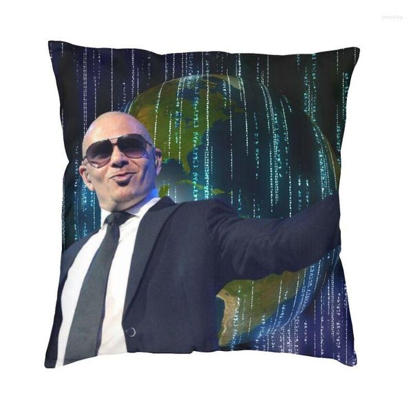 Almohada Mr. Worldwide Cover 40x40 Home Decor Printing Colorful Throw Case para sala de estar de doble cara