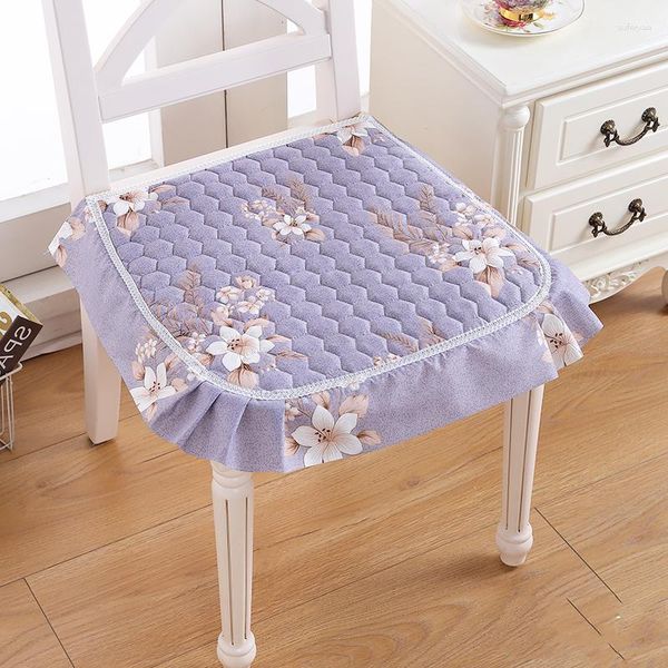 Almohada Silla de comedor de lino multicolor Cuatro estaciones Universal Hogar Almohadilla antideslizante Estilo europeo Lavable a máquina