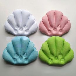 Oreiller multicolore en forme de coquille de bain gonflable, serviette douce en PVC, Spa cou, Massage confortable, accessoires de bain 231216