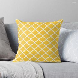 Kussen mosterd gele witte quatrefoil patroon dooi kussencases bed s sofa decoratieve deksels