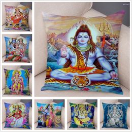Mythologie de l'oreiller Shiva Case décor coloré Cover pour canapé-ci-oreilleur de maison 45x45cm