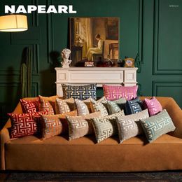 Almohada napearl chenille cover de jacquard decoración del hogar una funda de almohada de sofá para sala de estar 45x45cm 30x50cm sin inserción