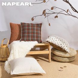 Almohada Napearl Four Seasons Estilo Tobado Sofá decorativo versátil para decoración del hogar 45x45cm 1pc
