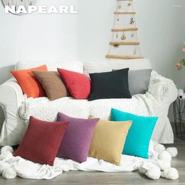 Almohada napearl color sólido cubiertas modernas fundas de cama cubierta decorativa de sofá para sala de estar coche de oficina en casa
