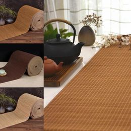 Oreiller Natural Bamboo Seat Mat à thé Dîner PAD ISOLURE TABLE RUNNER Japonais Style Woven Placemat Cafe Restaurant Decor