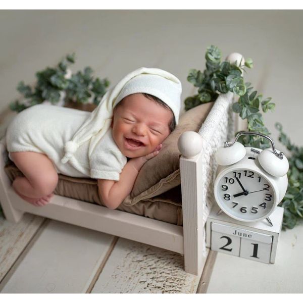 Oreiller des accessoires de photographie nouveau-nés posant un coussin d'oreiller ensemble de coussin en velours tire mini couverture de matelas de panier pour photoshoot Poser Pod Pod