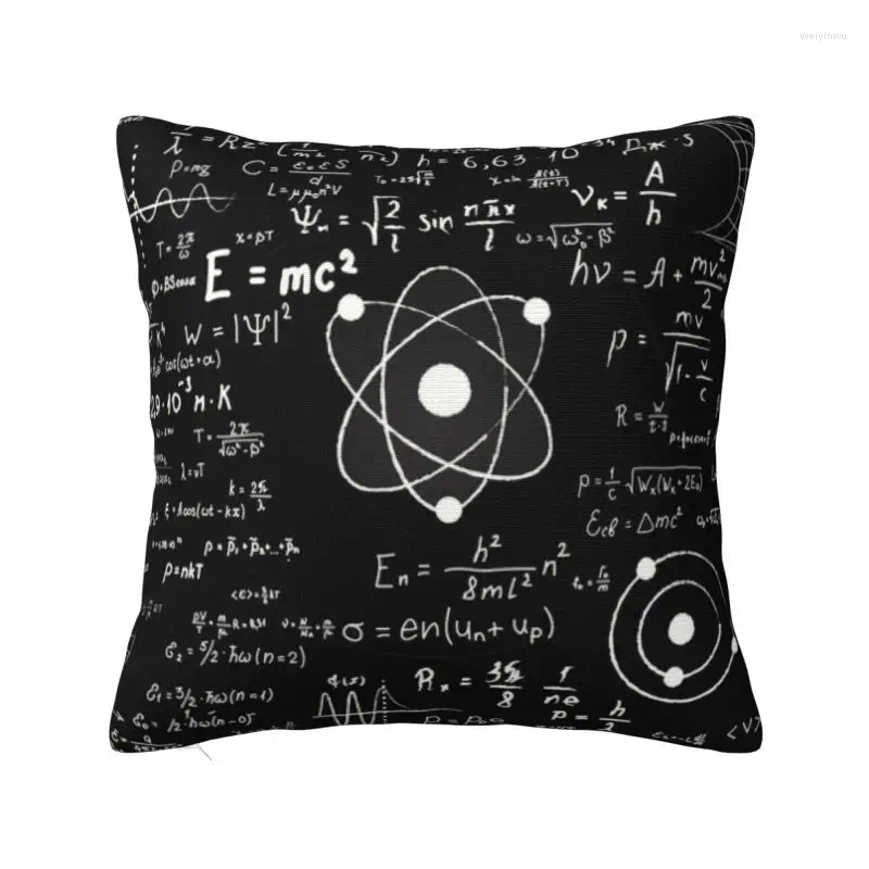 Kudde Nordic Geek Maths Teacher Cover för soffa Soft Science Physics Throw Case