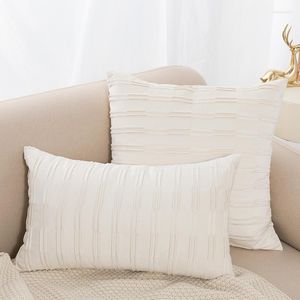 Oreiller nordique gris couverture plissé velours 45x45/30x50 marine blanc oreillers décoratifs pour salon canapé décor à la maison