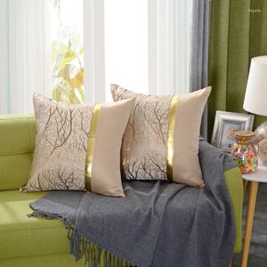 Almohada Nordic Luxury Decorativo Cubierta para el hogar para sofá Funda de almohada Asiento Coche Royal Silk Throw Pillows Cubiertas 2pcs