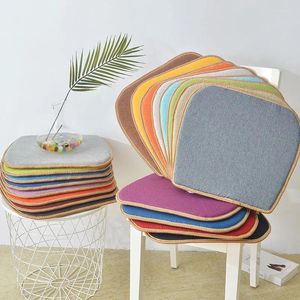 Oreiller Style minimaliste nordique maison coton lin tapis de siège couleur unie fer à cheval chaise de salle à manger ordinateur de bureau coussin antidérapant