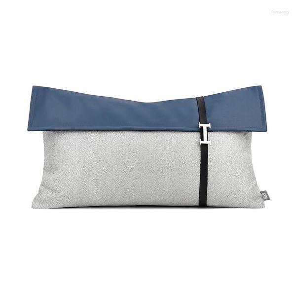 Oreiller nordique moderne couvre 30x50 cm bleu clair taille taie d'oreiller maison décorative S pour salon canapé