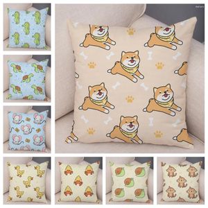 Oreiller de style nordique chien singe couverture décor dessin animé patchwork animal boîtier