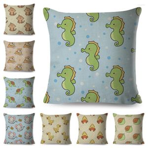 Kussen -Noordse stijl Patchwork Animal Cover Decor Dog Bird Bird Monkey Cartoon kussensloop voor kinderen Room Sofa