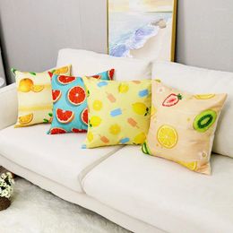 Kussen Noordse zomer geprinte polyester fruit kussensloop bank behuizing thuisbed kantoor woonkamer cover 45 cm decor