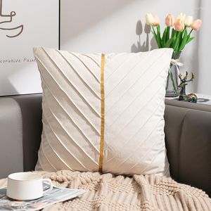 Kussen Noordse worp decoratieve kasomslag 18x18 voor bank stoel stoel auto luxe gouden riem thuis woonkamer