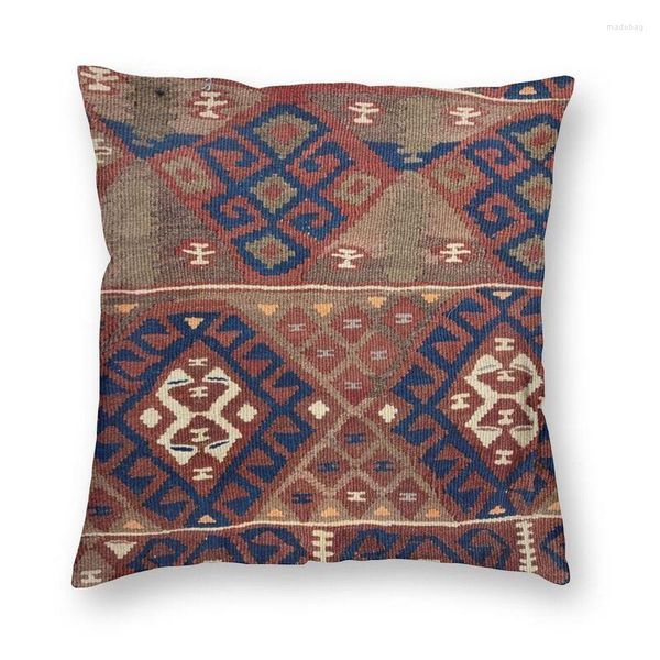 Oreiller vieux persan Kilim tissage aztèque Textile couverture décor à la maison bohème tapis Tribal jeter étui pour canapé