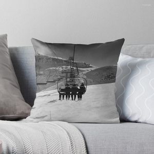 Kussen One Way Ski Trip Gooi decoratieve hoes voor de woonkamer