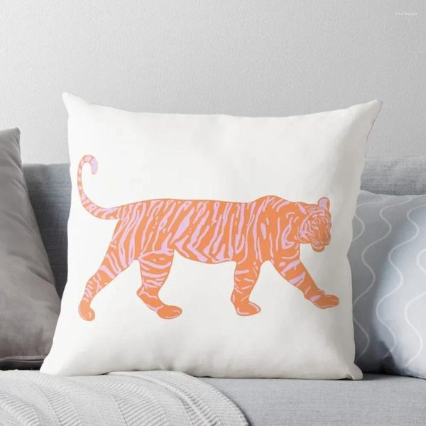 Almohada naranja y tigre rosa tigre tigre decorativo s de decoración del hogar