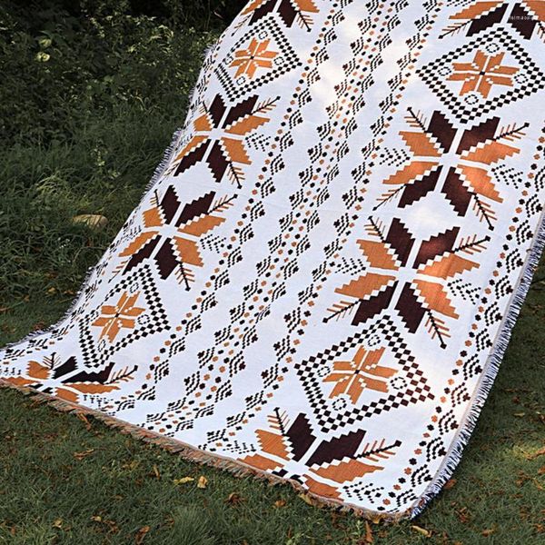 Almohada naranja excelente alfombra gruesa para acampar cómoda al tacto silla estera estilo étnico para exteriores