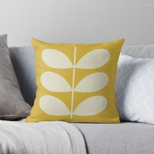 Oreiller orla kiely multi-tige jaune blanc motif de conception de conception couverture de luxe canapé
