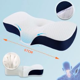 Oreiller orthopédique oreiller de rebond lent rebond à mémoire de mousse oreiller pour aider à dormir une mémoire oreiller ergonomique oreiller