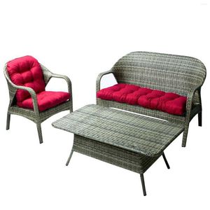 Kussen buitenbank loveseat s swing rieten met 2 rugleuning 3 stuks