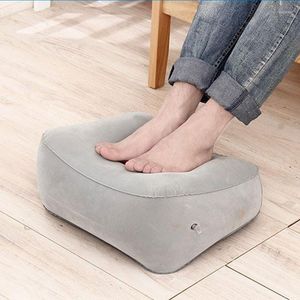 Pillow Pad Mat Footrest Home Outdoor Foot Relief Cushion PVC Gray Train Flight Travel Inflatable Rest Air Pillows