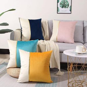 Pillow Patchwork Velvet Cover 45x45 Luxe design kussens voor bank Decor Case Decoratieve covers