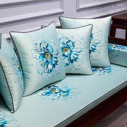 Oreiller pivoine Bloom Luxury Cover Throw Oreiller 3D broderie cojines décorativos para canapé couleurs s pour femmes almofadas