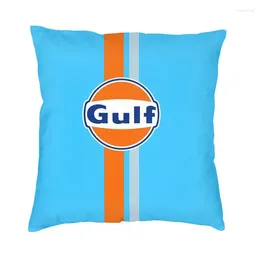 Almohada personalizada personalizada Gulf Racing Logo cubierta sofá sala de estar cuadrado tiro 40x40 cm silla