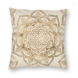 Kussen Gepersonaliseerde Mandala Bloem Van Het Leven In Lotus Cover Home Decoratieve Heilige Geometrie Voor Woonkamer