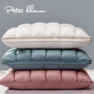 Oreiller Peter Khanun Oreillers de lit en duvet d'oie et plumes de pain 3D pour dormir, housse 100 % coton avec rembourrage naturel, King Queen Size P01 230214