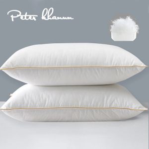 Kussen Peter Khanun 95% Goose Down Pillows Neck kussens voor slaapbed kussens 100% katoenen schaal 48x74cm, 1 pc's