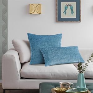 Oreiller PHF doux Chenille couleur unie taie d'oreiller oreillers décoratifs pour canapé chaise maison housse de siège de voiture 45 X 45 cm