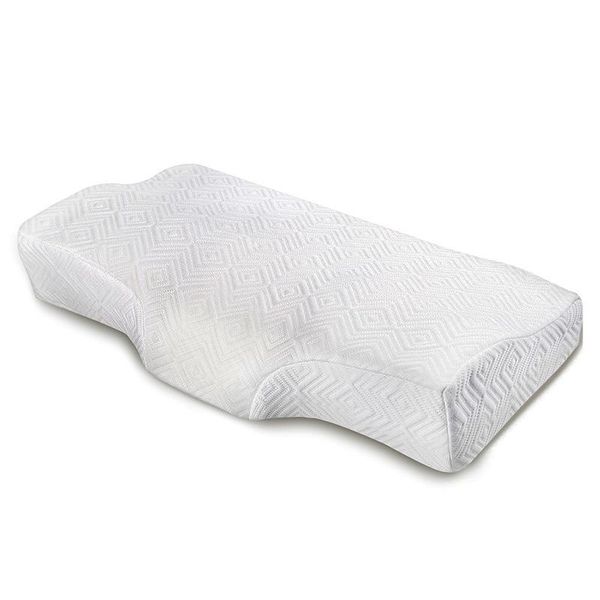 Almohadas para dormir Cervical Masaje ortopédico Espuma viscoelástica Soporte para el cuello Cojín Ropa de cama con funda de almohada