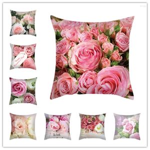 Kussen roze rose perzik huid kussensloop kussensloop huis stof decoratie sofa stoel bureau kussens kussens